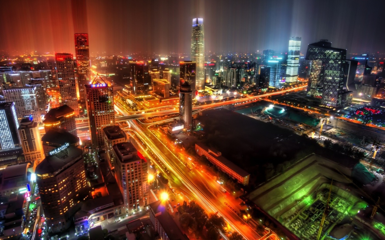 Китайский город ночью