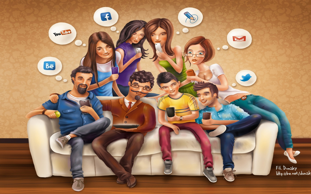 Рисунок на тему Социальные сети