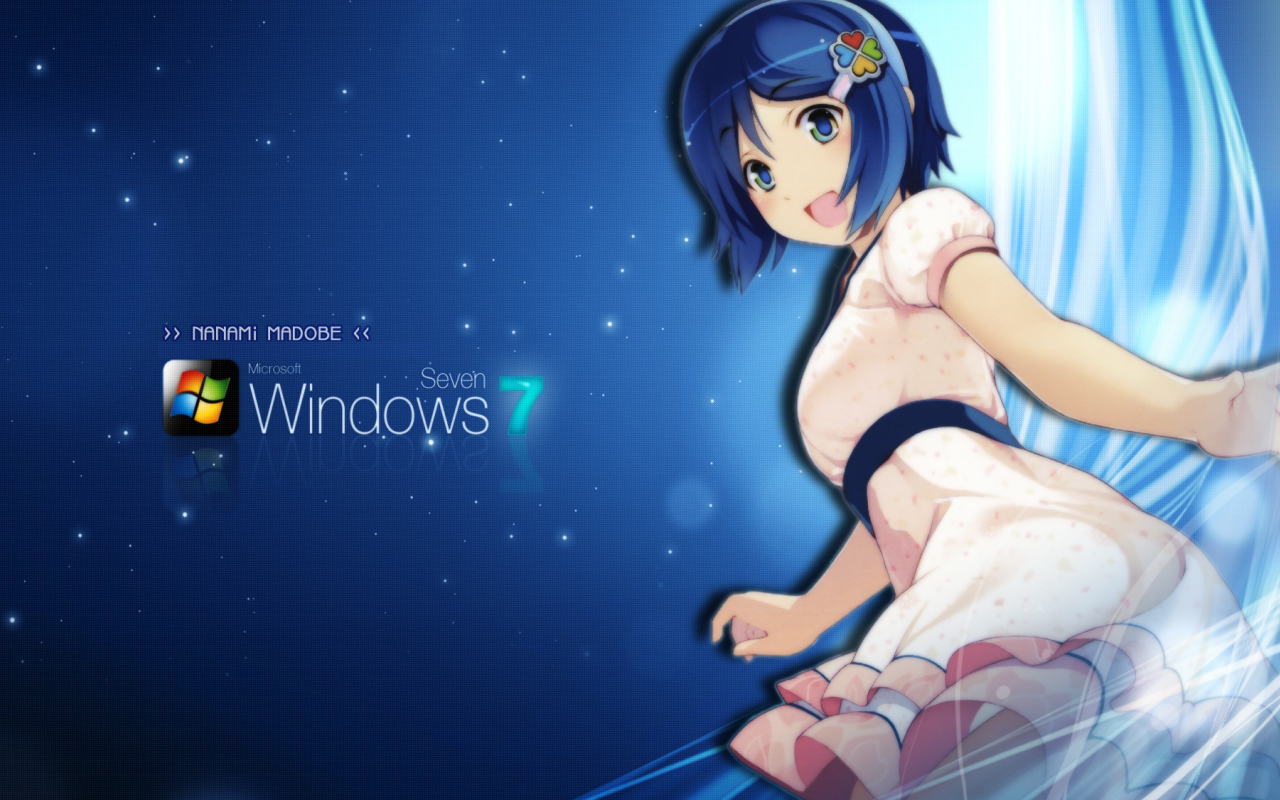 Девочка открывает Windows 7