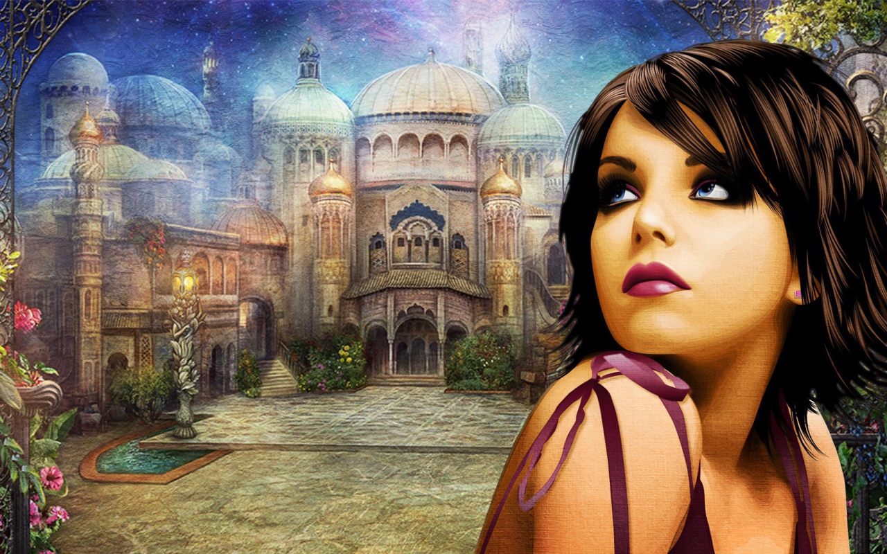 Девушка у храма