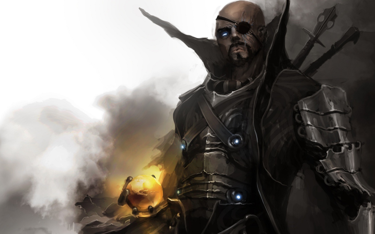 Воин с огненным шаром