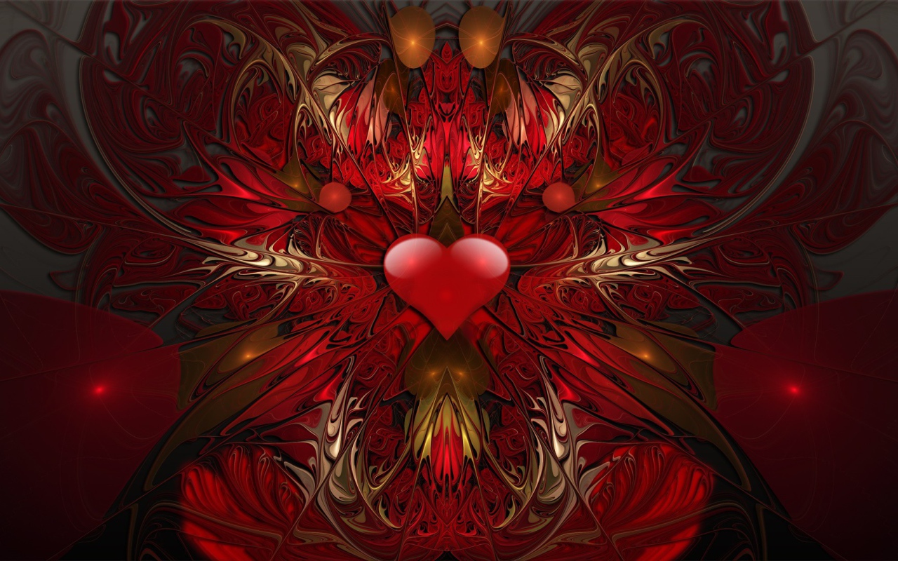 Абстрактный рисунок с сердечком