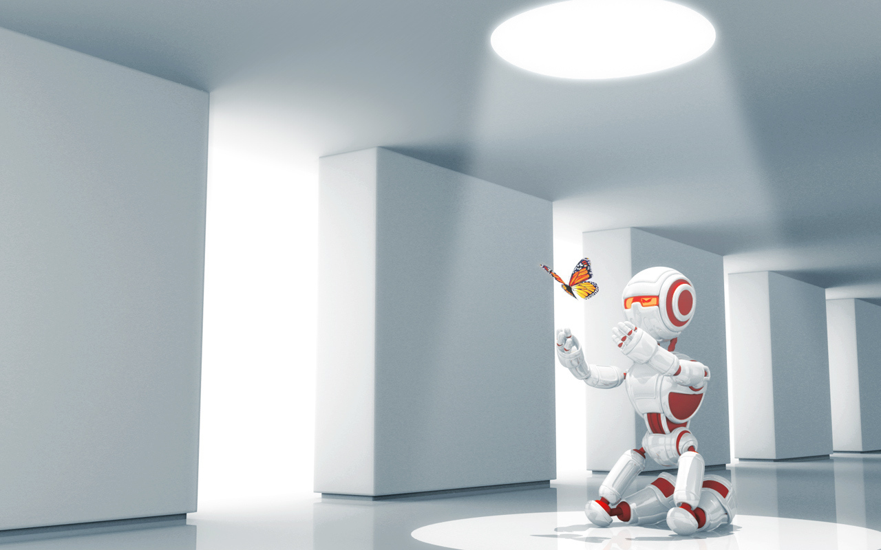 Робот и бабочка