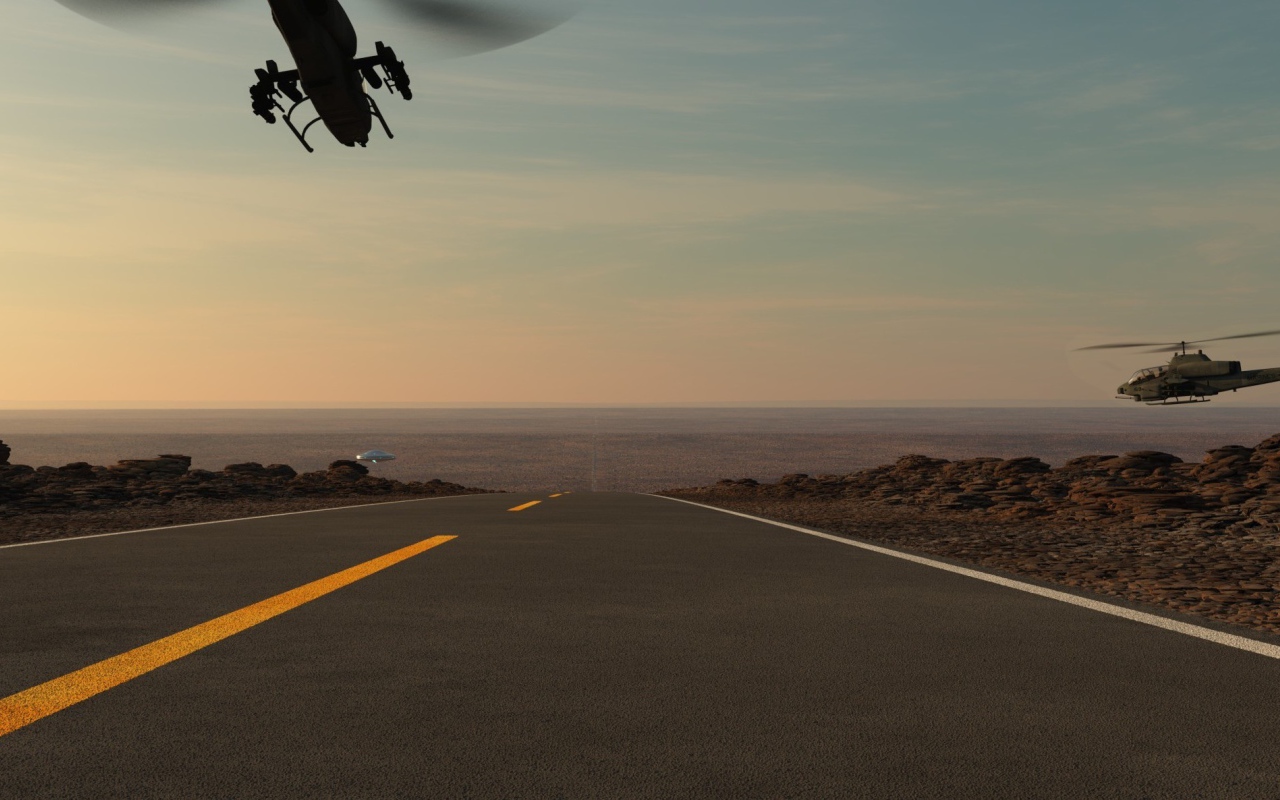 Вертолеты на задании