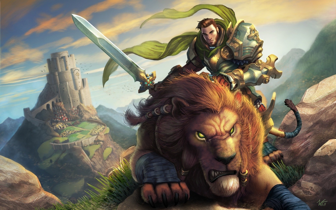 Рыцарь верхом на льве