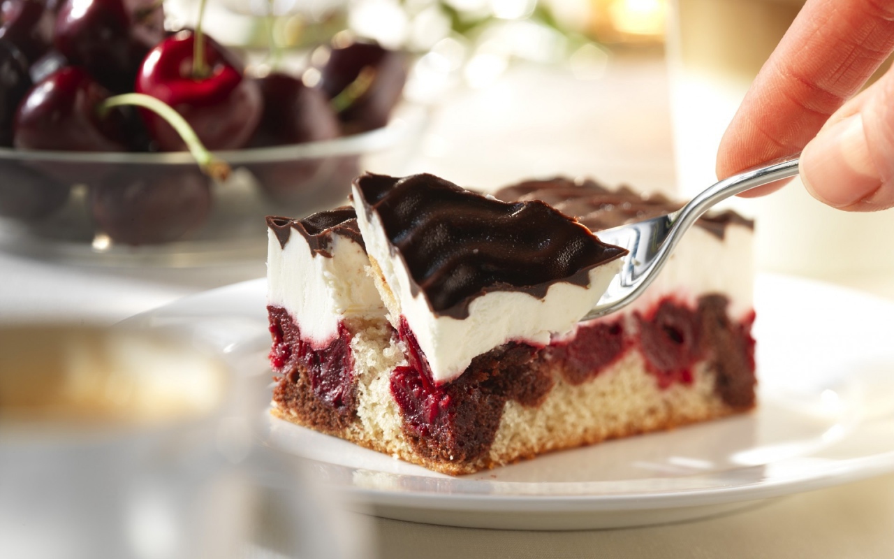 Торт на ложке