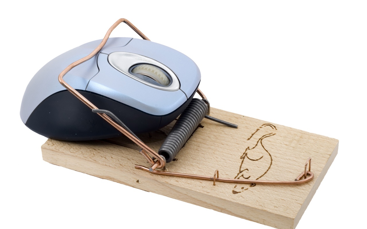 Мышка попалась