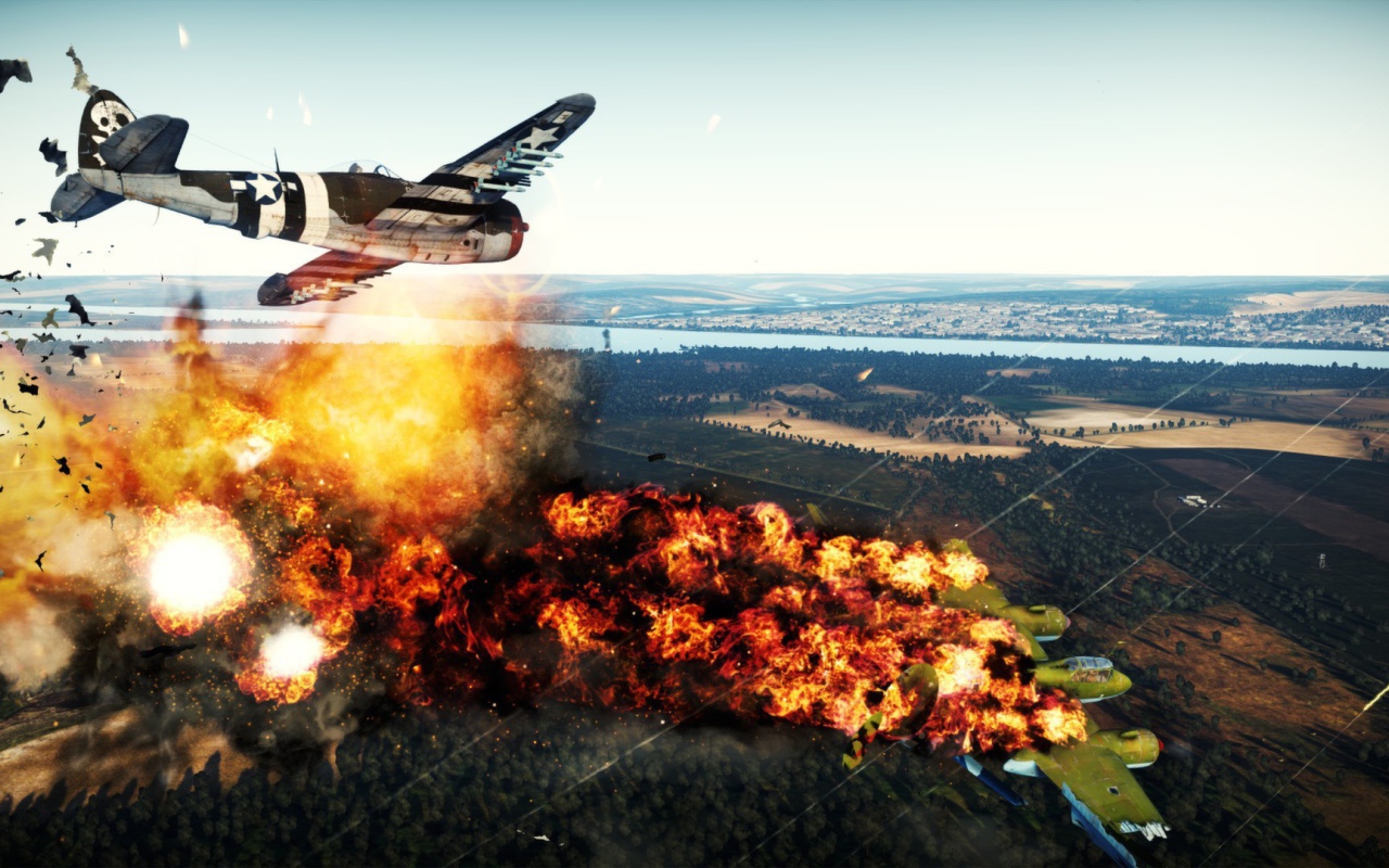 War Thunder самолет был поражен