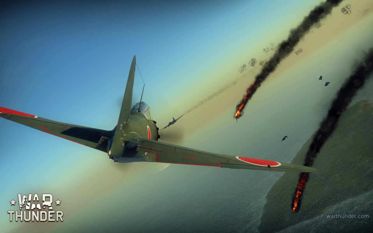 War Thunder warplane in the sky