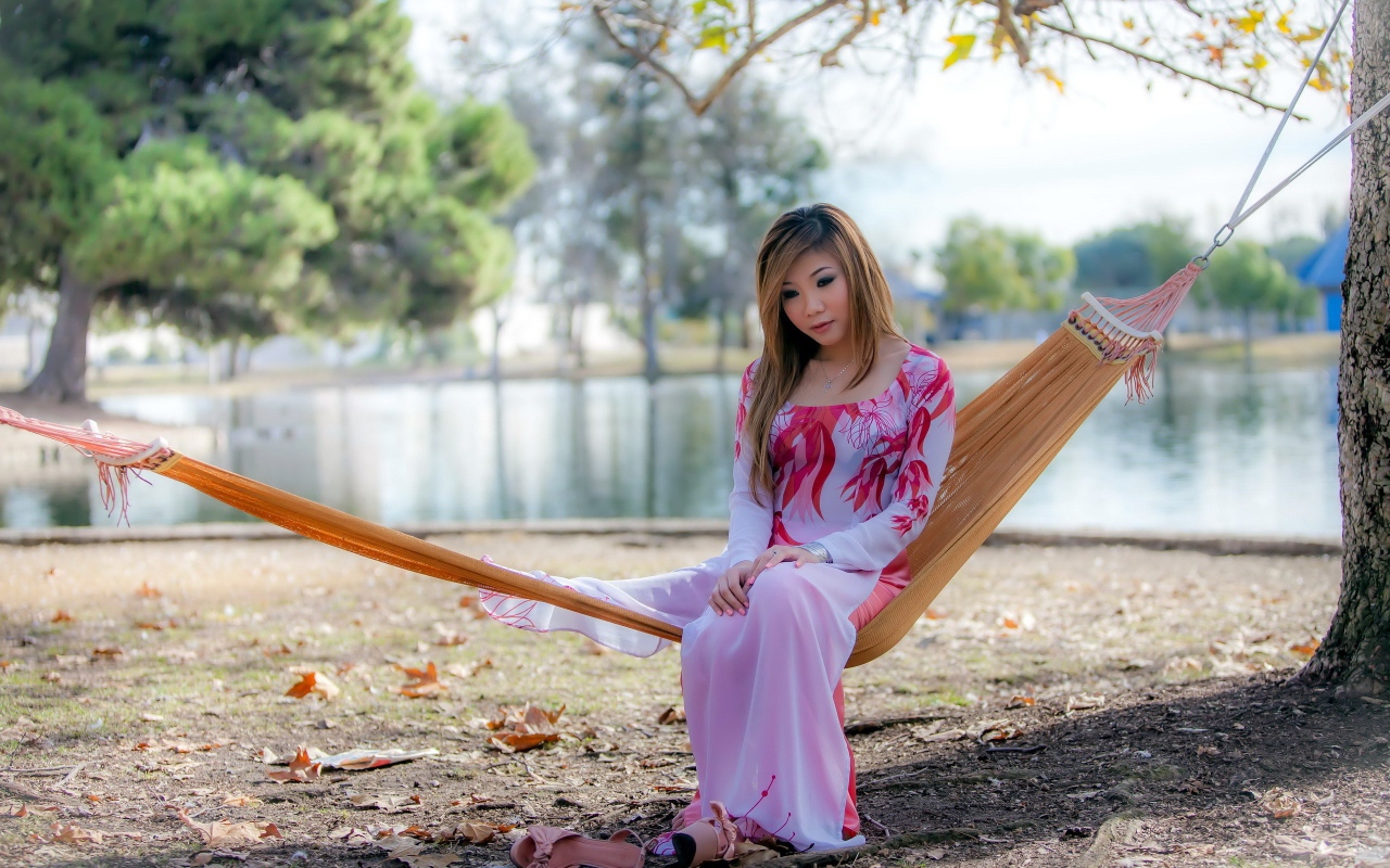 Girl on the hammock