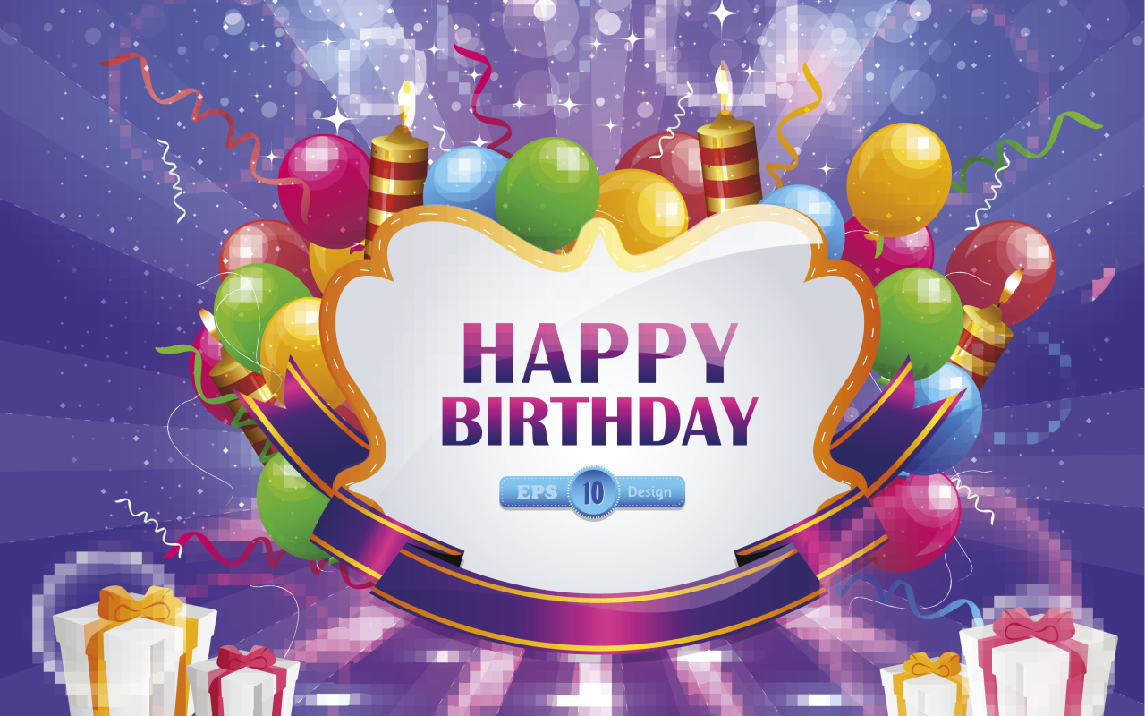 Красивая картинка с поздравлением на день рождения