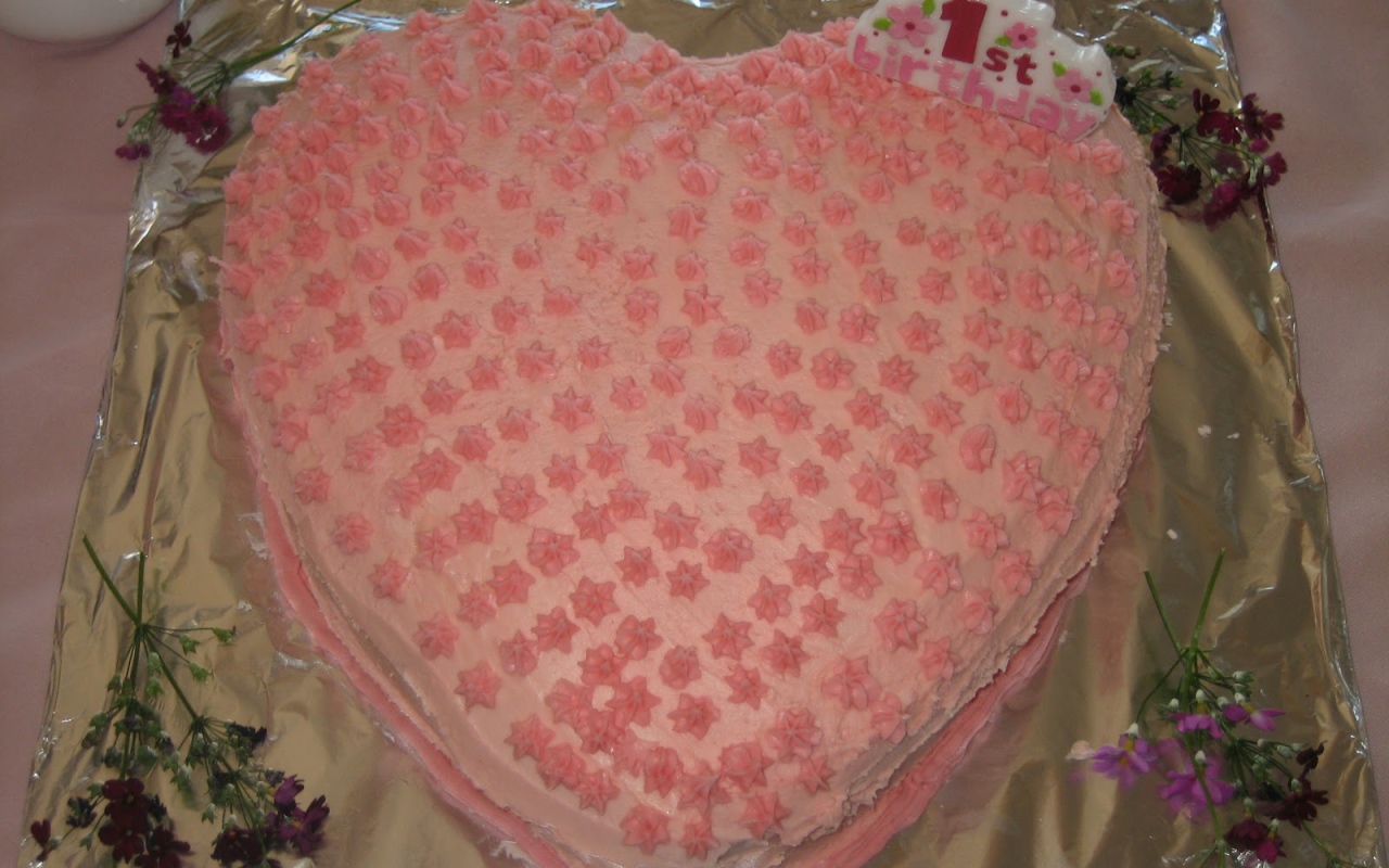 Торт в форме сердца