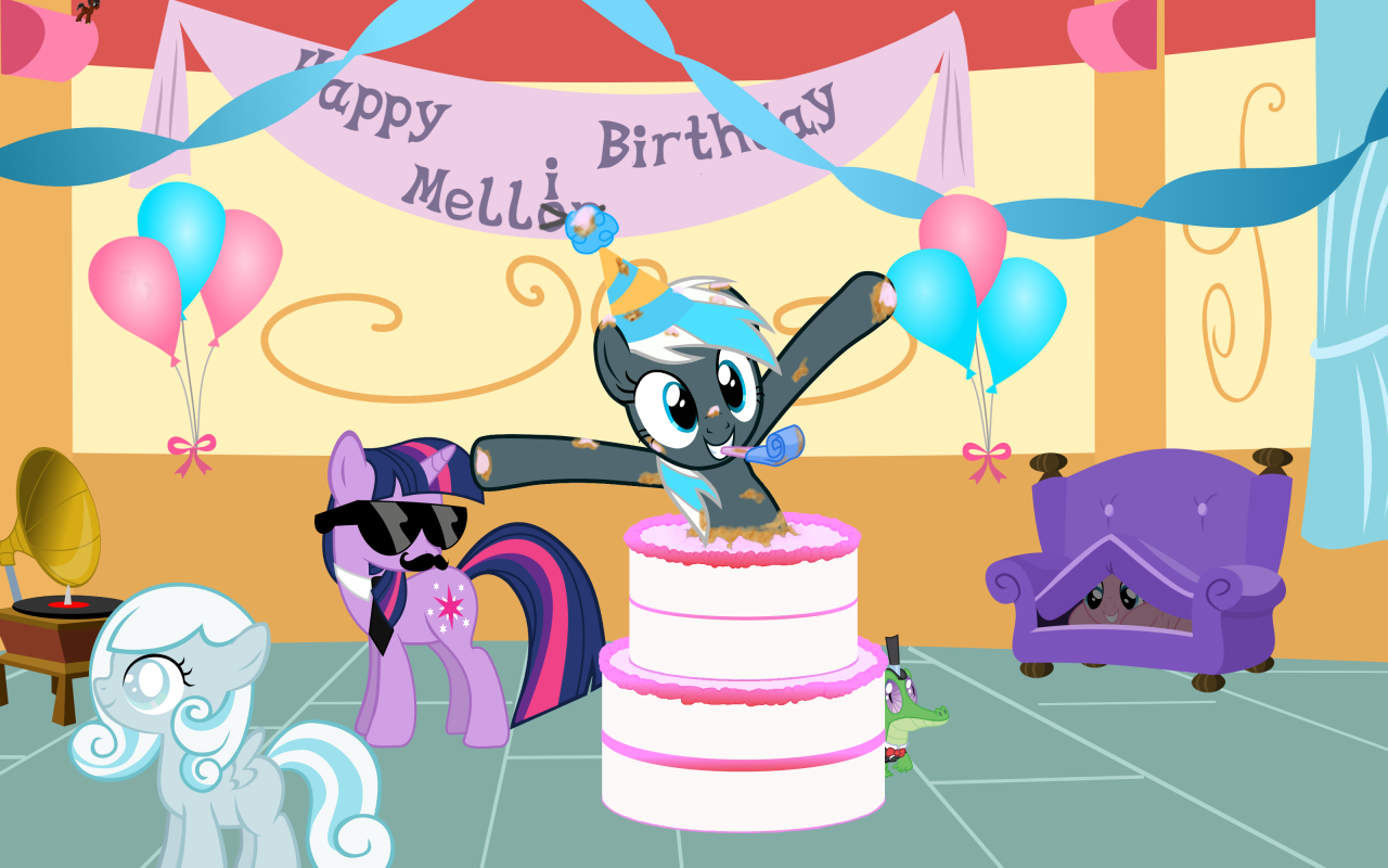 Happy pony on birthday