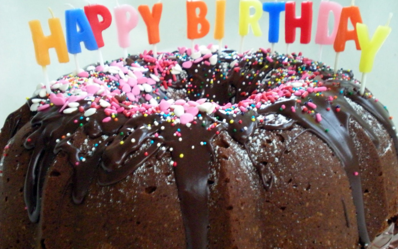 Шоколадный торт ко дню рождения