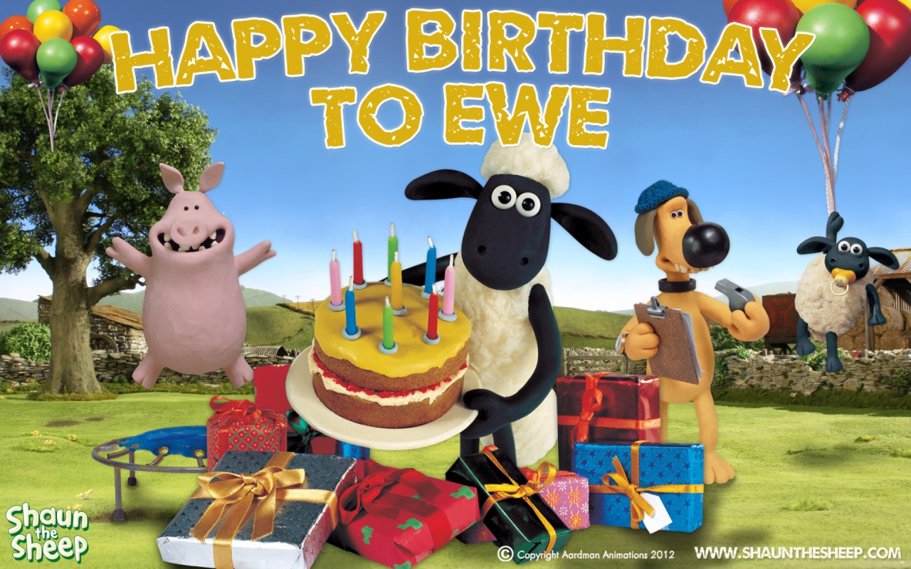 Открытка на День Рождения с животными