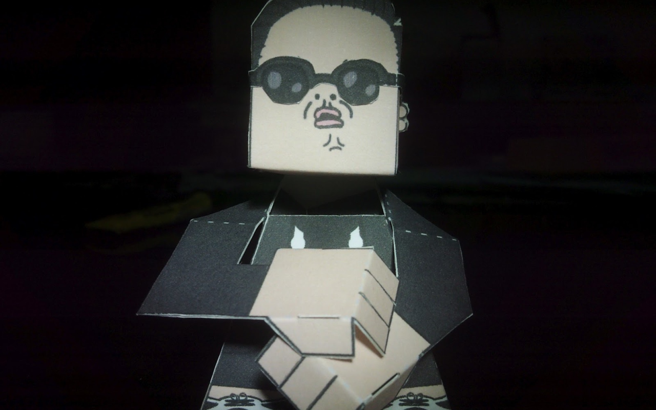 PSY в картонном стиле