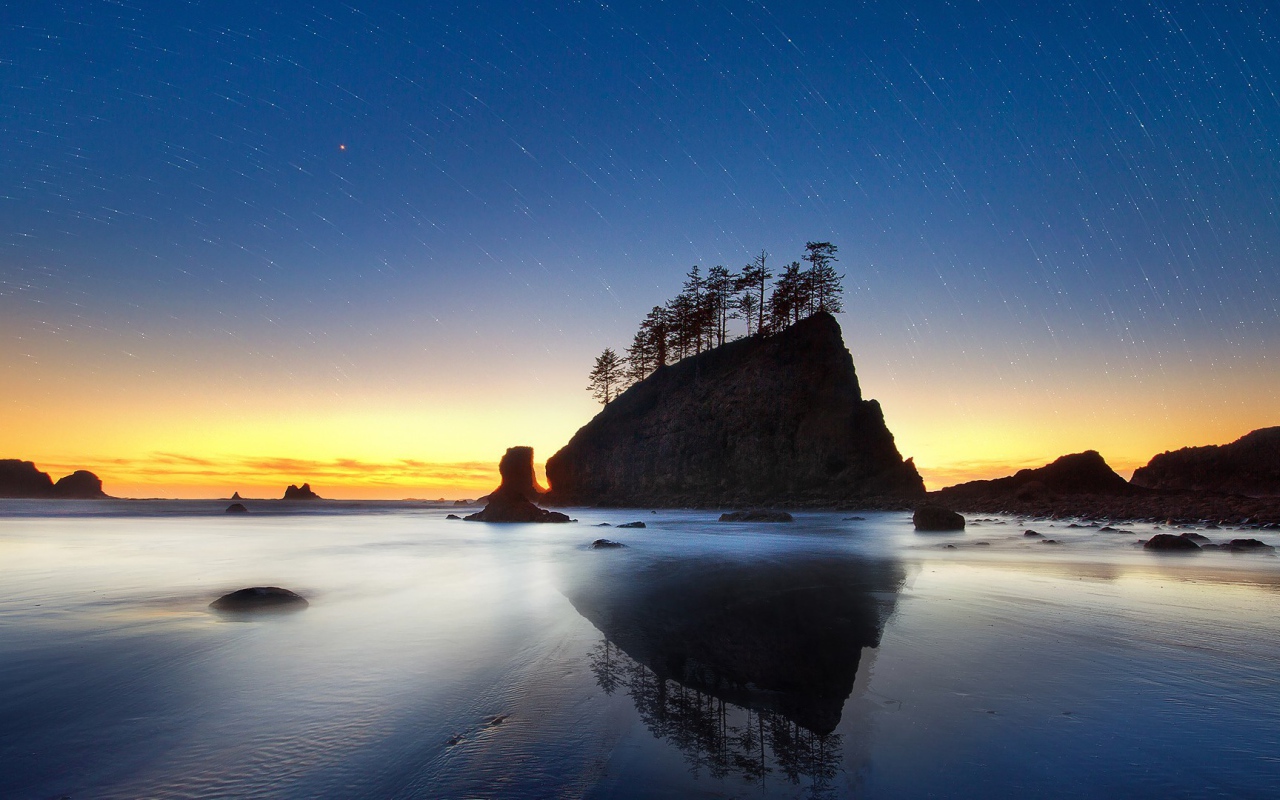 Звездное небо на закате