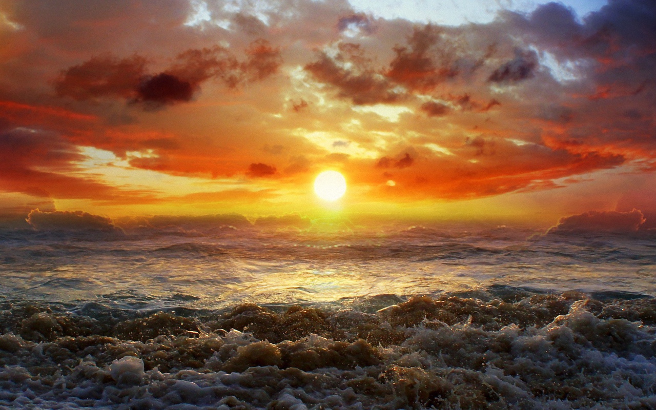 Закат над штормом