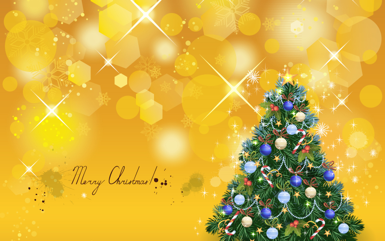 Красивые шарики на новогодней елке 2014