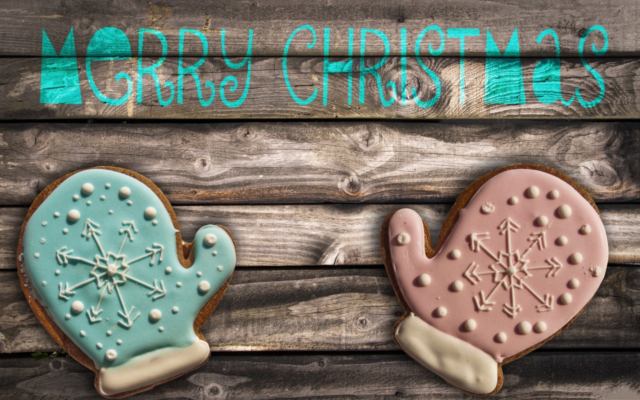 Пряничные рукавицы на Новый год