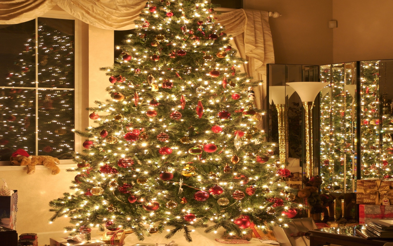 Новогодняя елка в уютном доме 2014