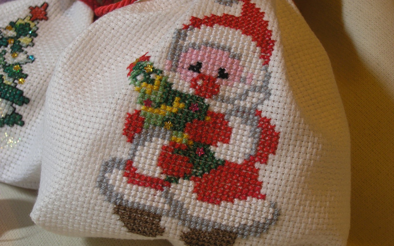 Bышивка дед мороз