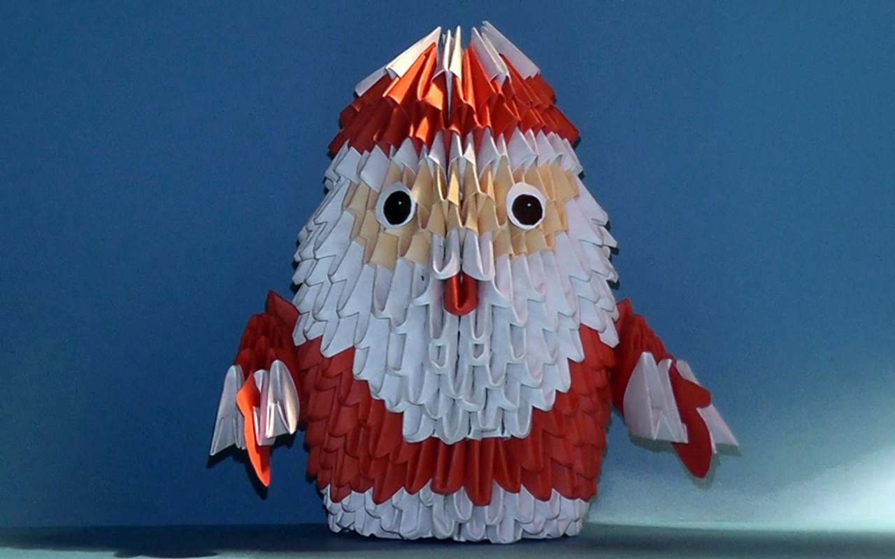 Oригами дед мороз