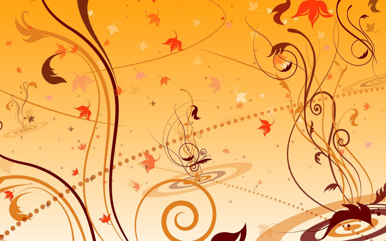 Рисунок в оранжевых тонах