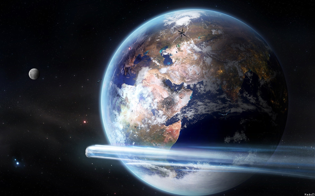 Вид на землю из космоса