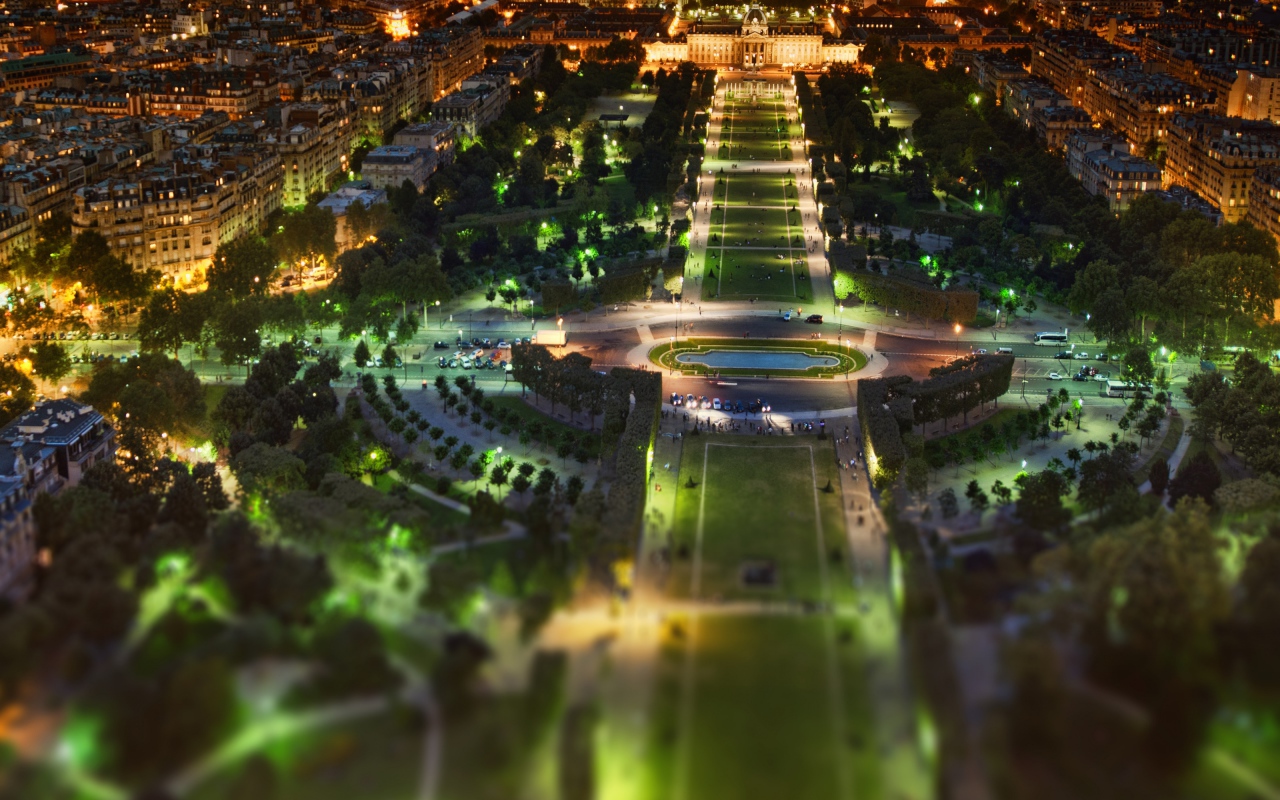 Ночная панорама Парижа