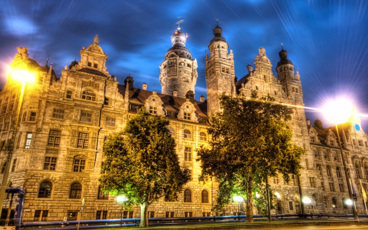 Лейпциг ночью