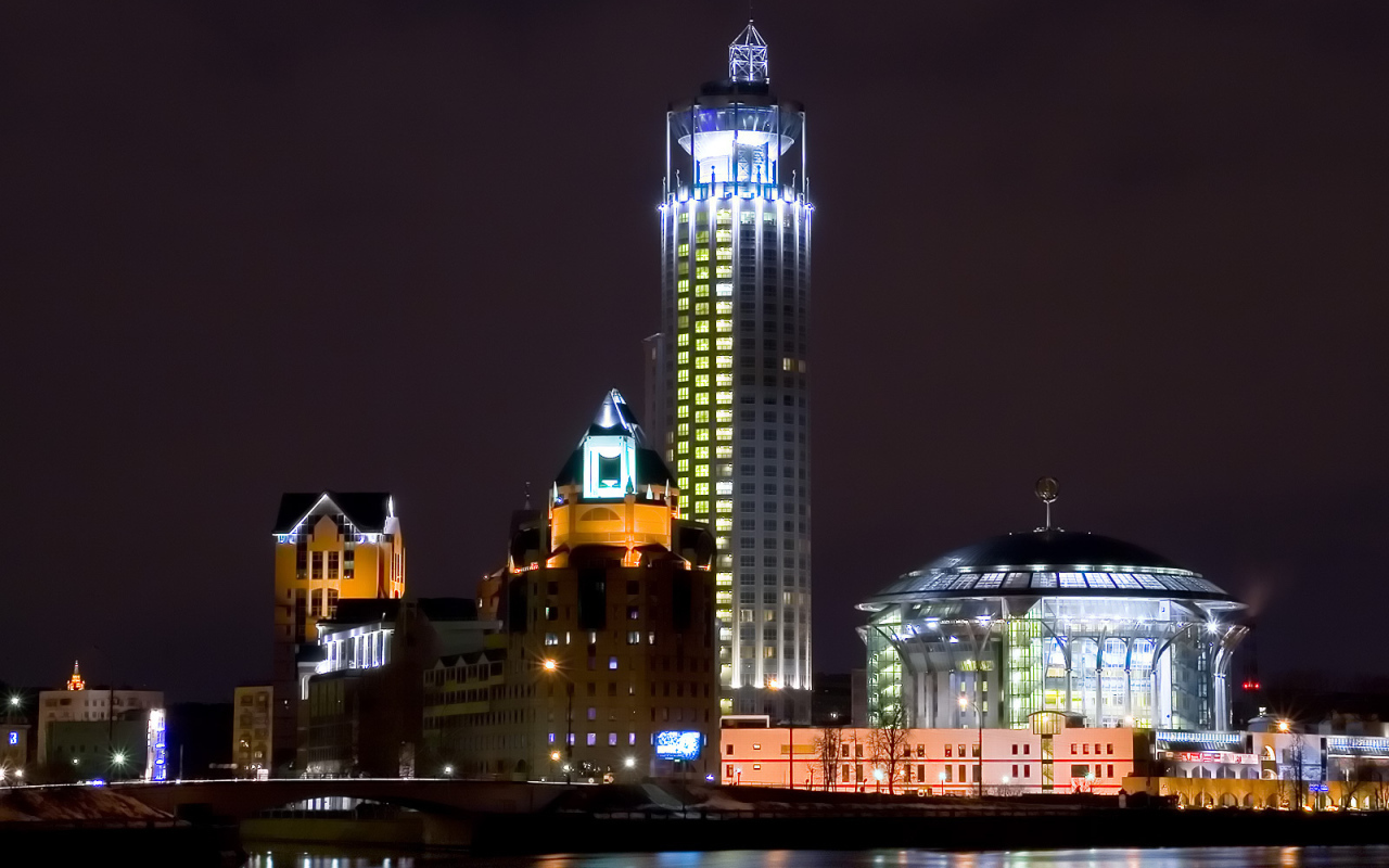 Архитектура Москвы в ночное время