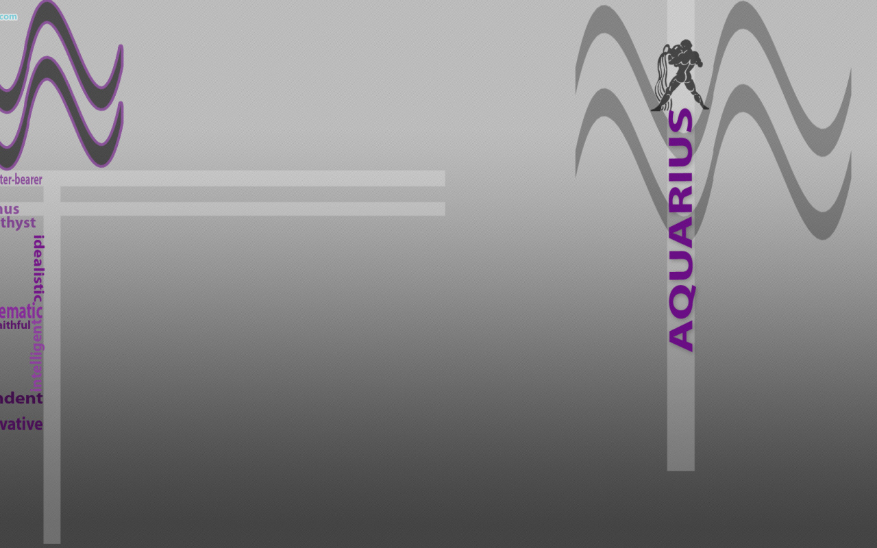 Знак зодиака водолей, серый фон