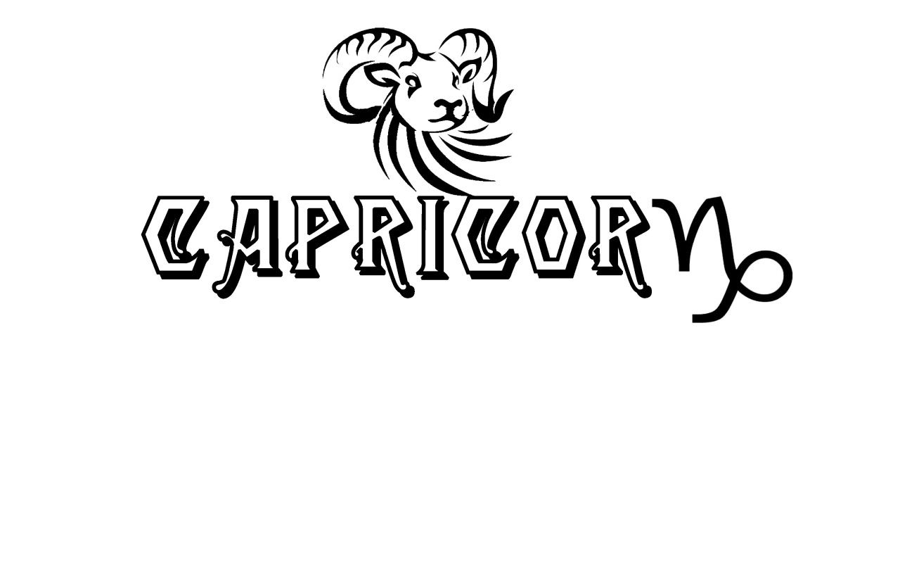 Козерог на белом фоне