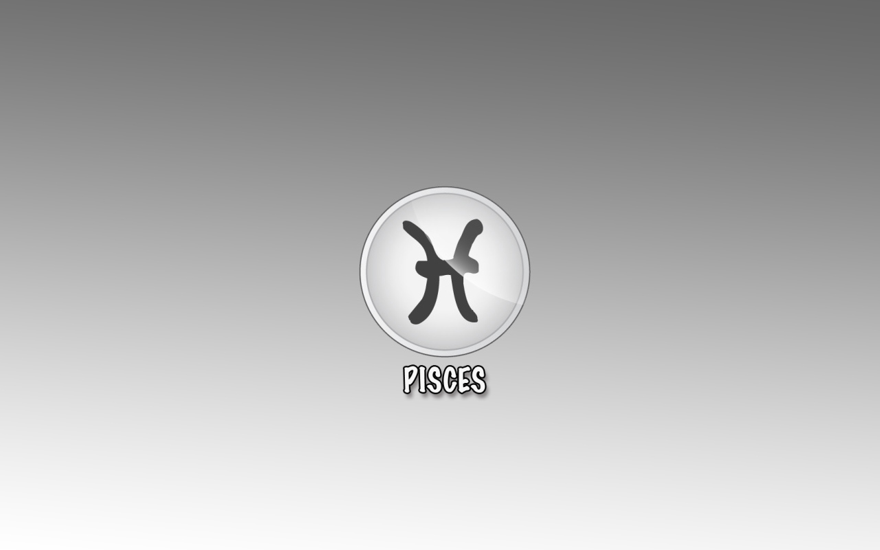 Знак рыбы на сером фоне