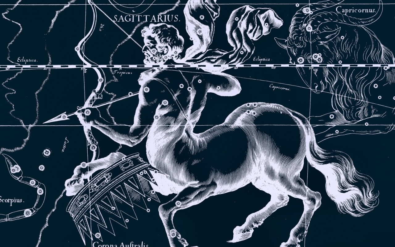 Карта звездного неба стрелец