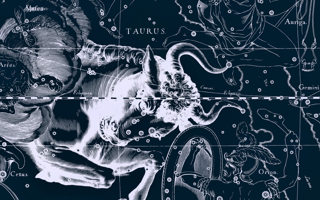 Карта звездного неба, телец