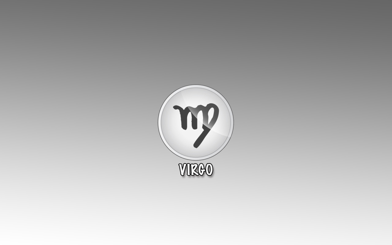 Знак дева на сером фоне