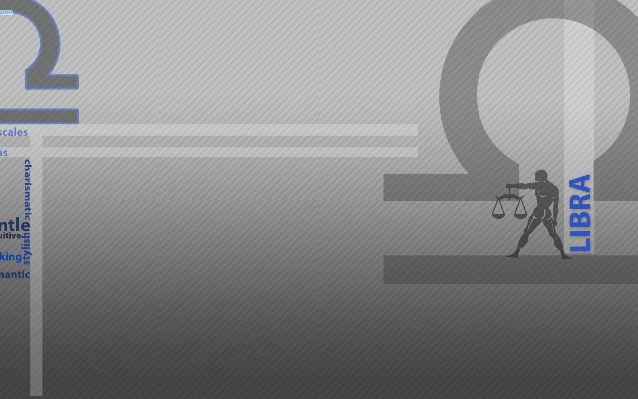 Знак зодиака весы, серый фон