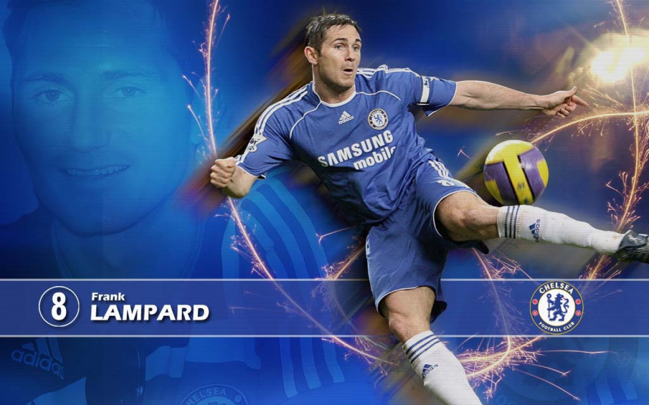  Челси Фрэнк Лэмпард бьет мяч