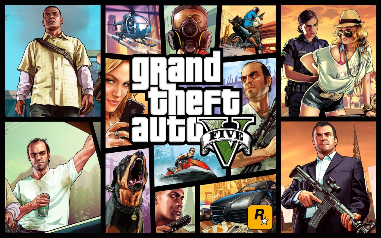 Grand Theft Auto V широкоформатные обои для для ПК