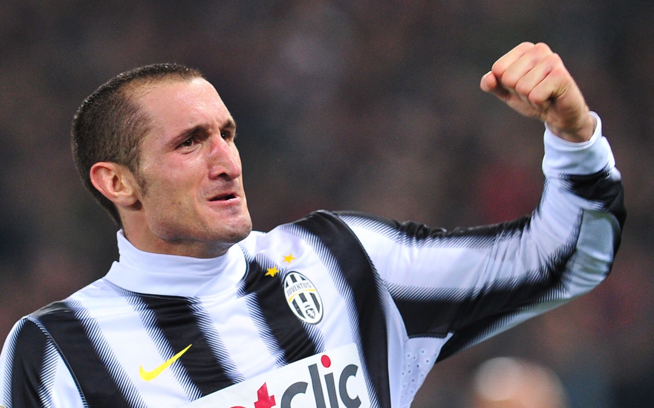 Ювентус Джорджо Кьеллини забивает гол