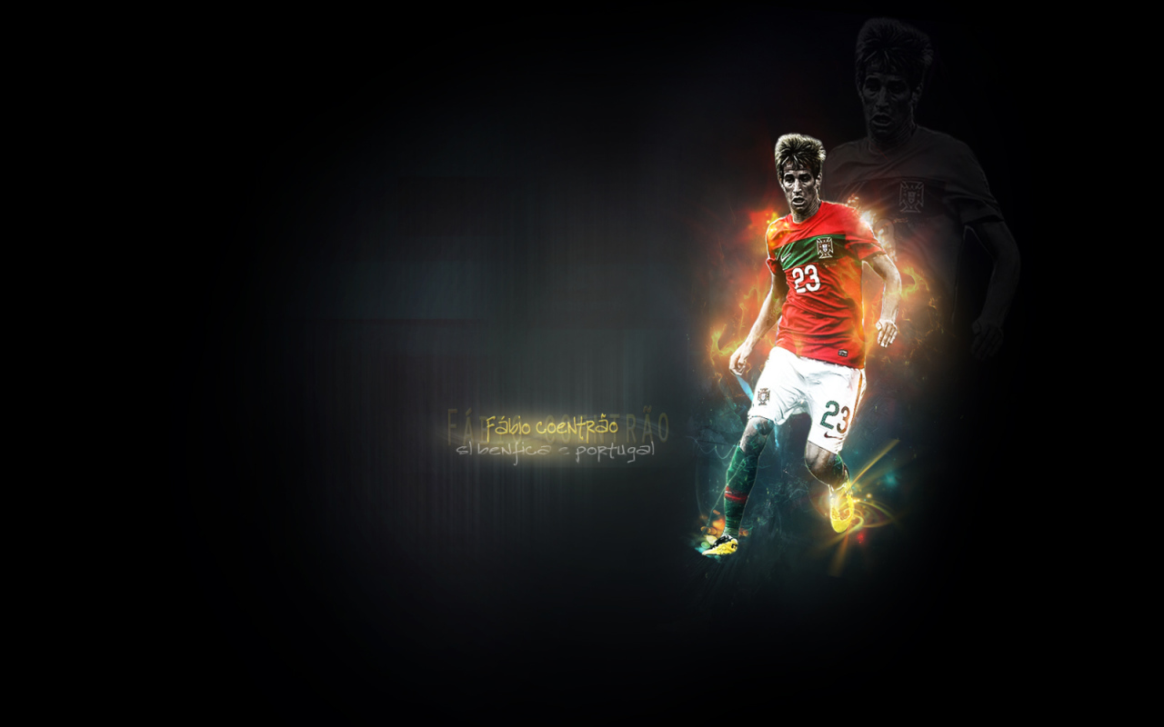 Незаменимый защитник Реал Мадрид Фабио Коэнтрау на черном фоне