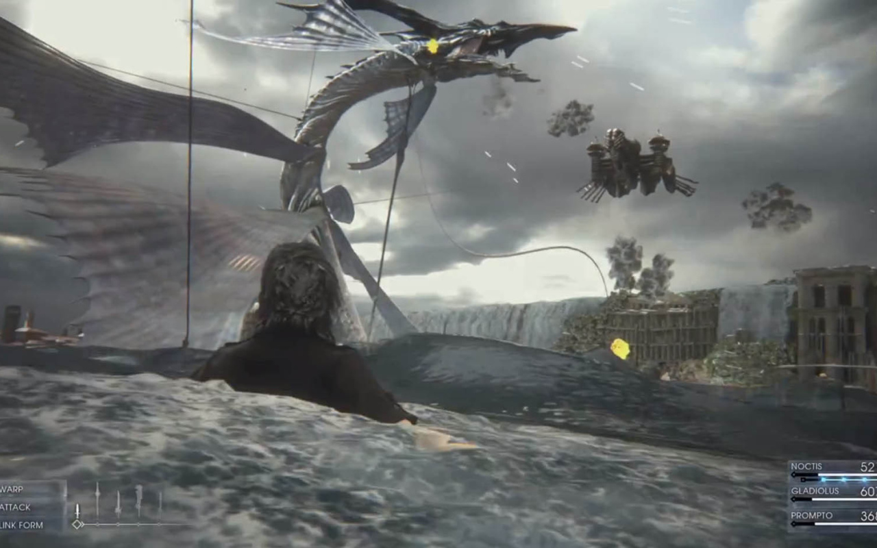 Лицо героя игры Final Fantasy XV