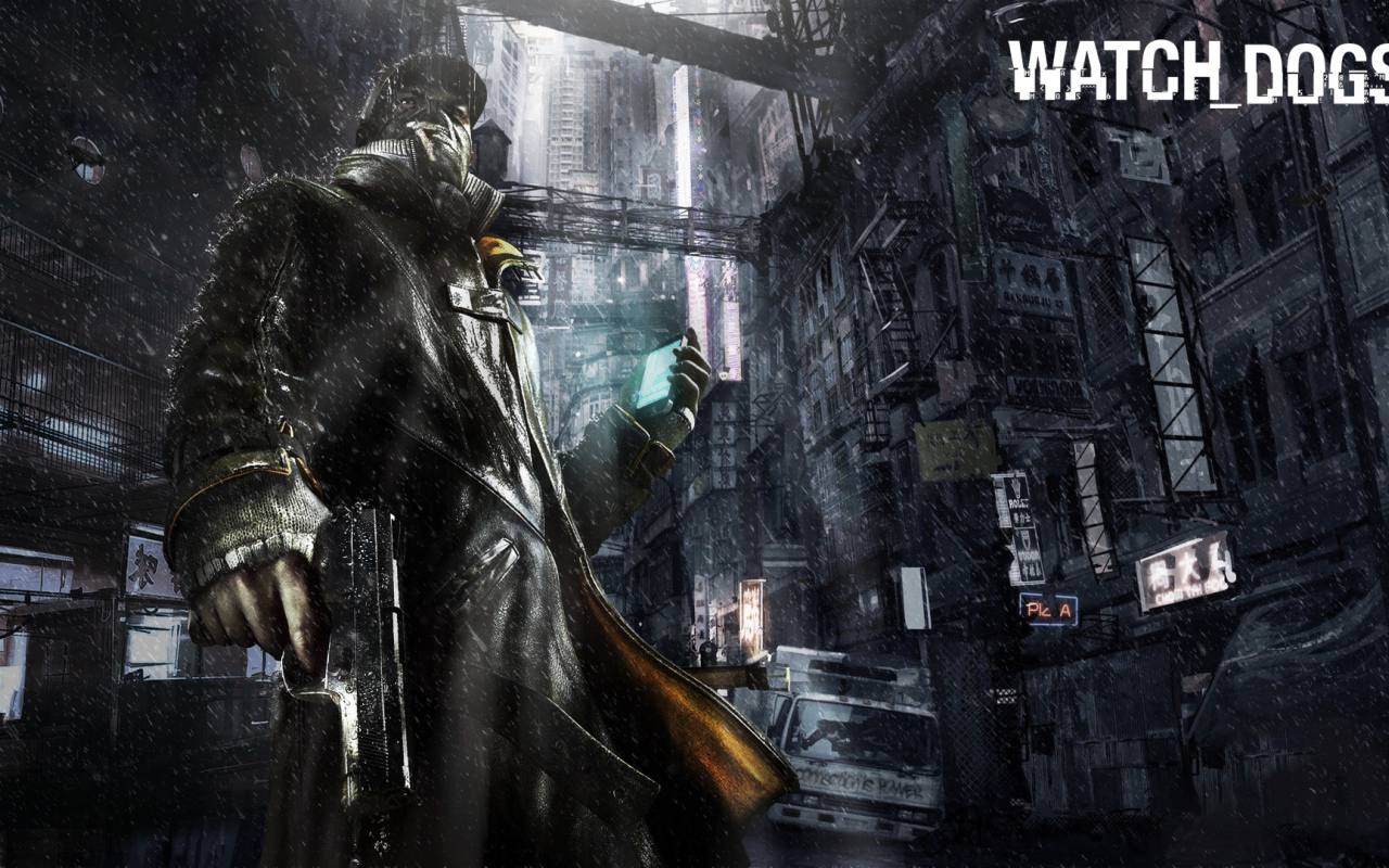 Watch Dogs: герой держит его телефон