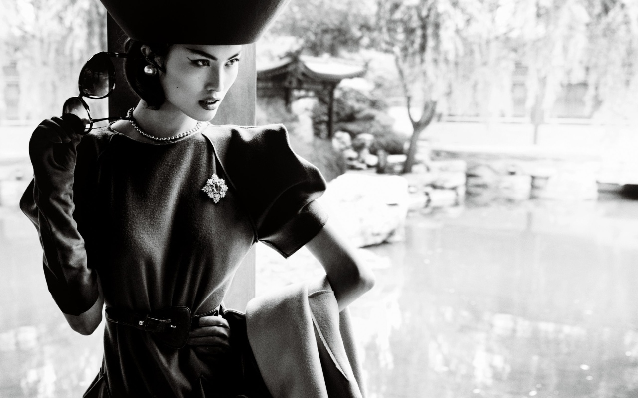 Женщина в шляпе, ретро фото