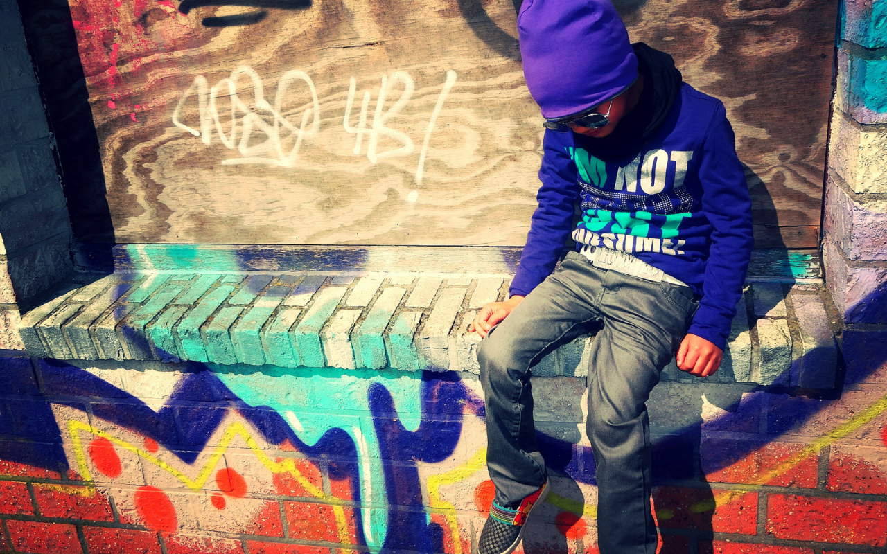 Ребёнок в стиле одежды swag