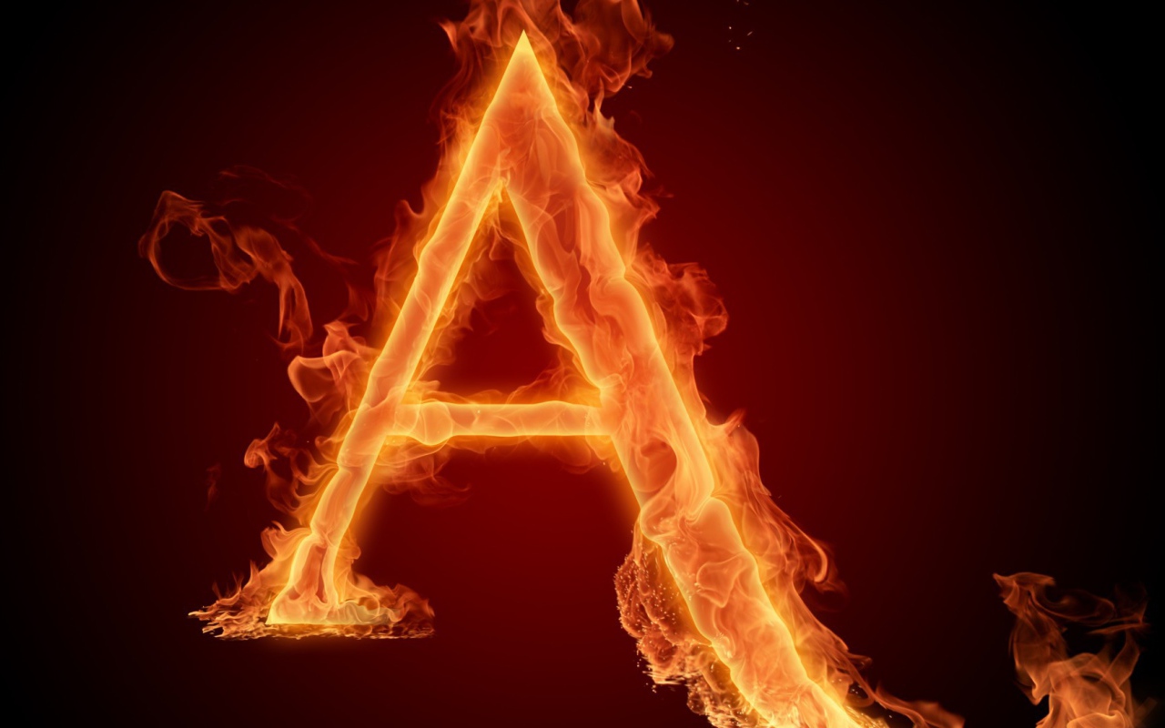 Огненная буква А
