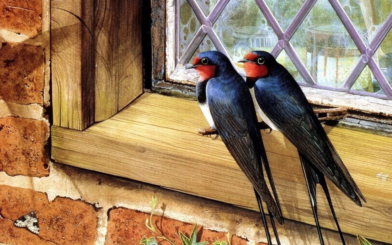 Пара птичек