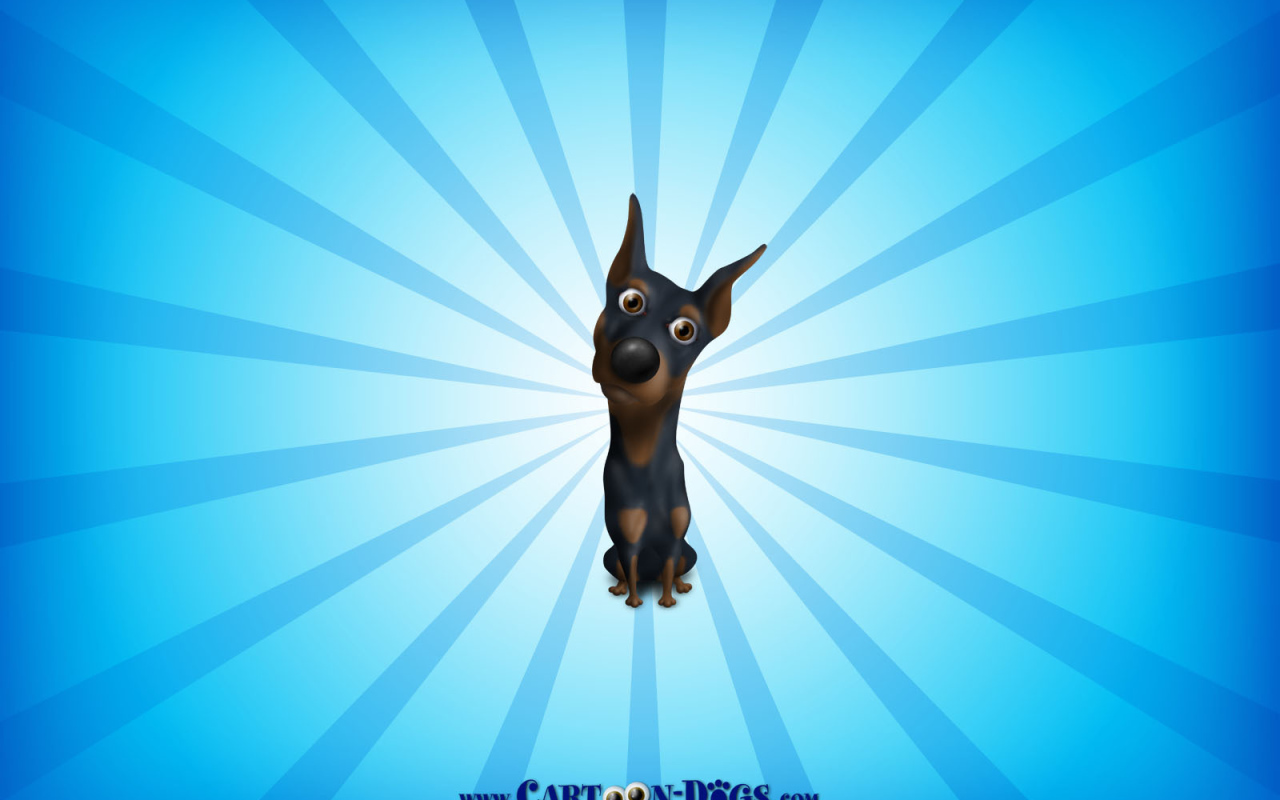 Доберман из мультфильма